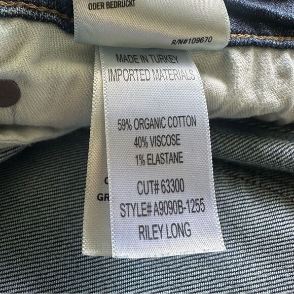 AGOLDE Riley Long Blue Denim Slim Fit Ankle Jeans, 32 - Picture 11 of 11